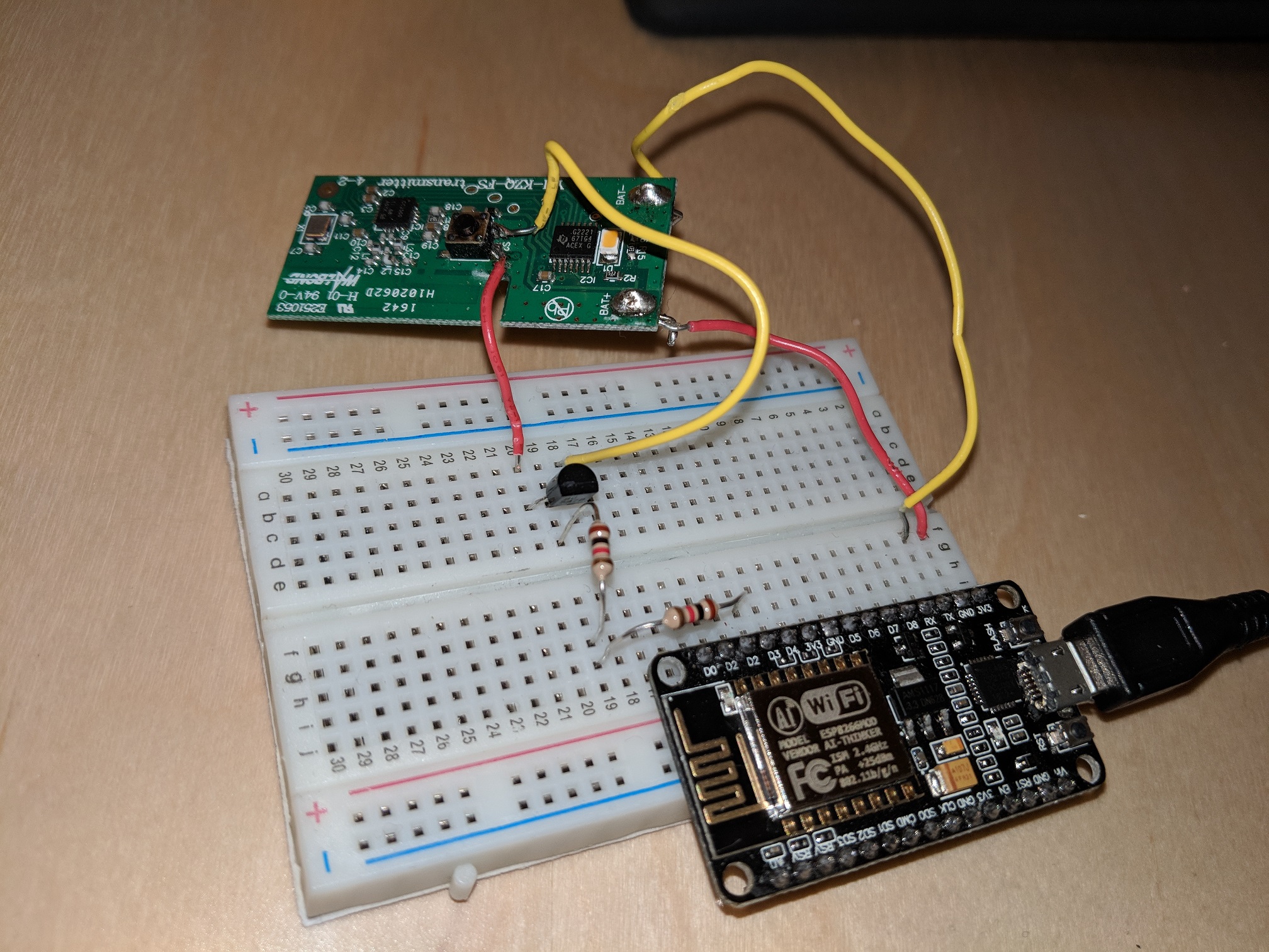 Ansluta connected to ESP8266 on the breadboard